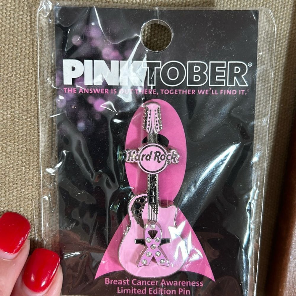 Hard Rock Cafe Pink October PIn NWT